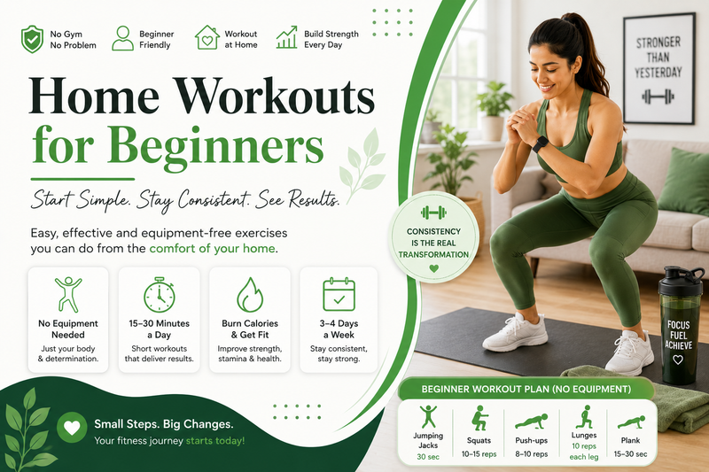 10 Easy Home Workouts for Beginners (No Equipment)